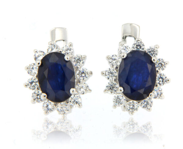 Beautiful Blue Sapphire (diffused) earrings set in fine sterling 925 silver