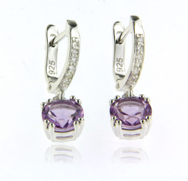 Amethyst CZ Earrings