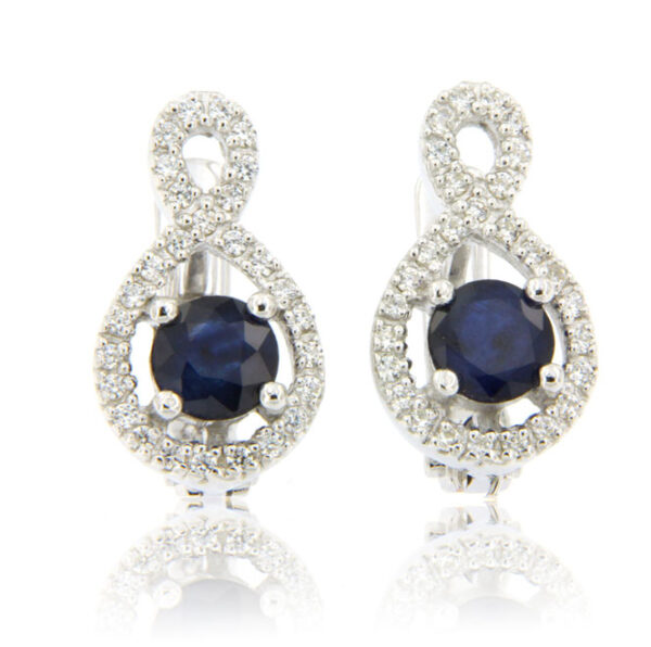 Beautiful Blue Sapphire (diffused) earrings set in fine sterling 925 silver