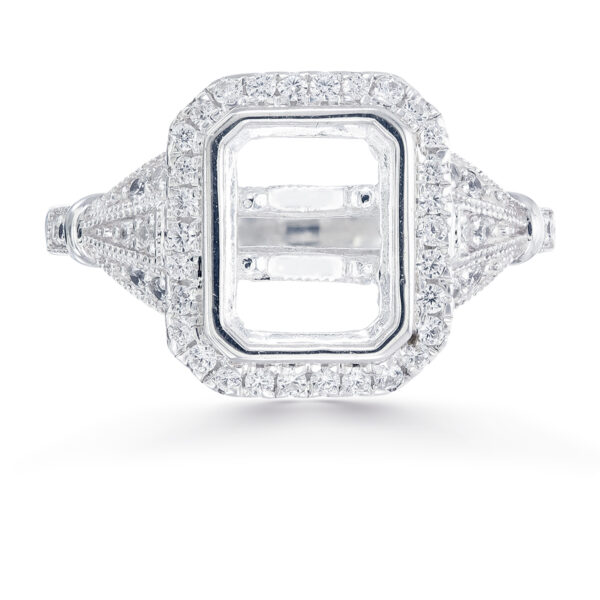 Emerald Cut Bezel Ring Setting