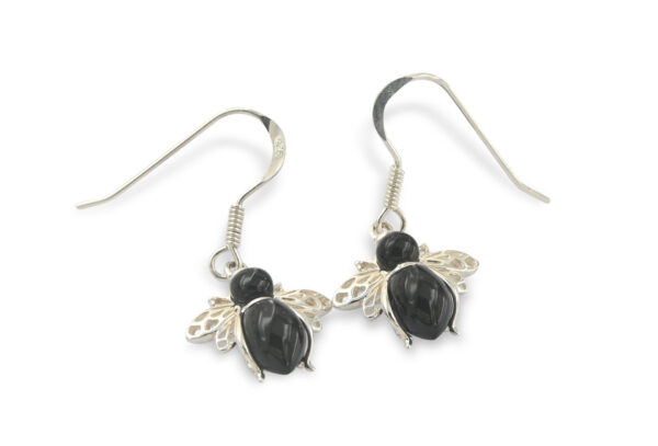 Onyx Bee Earrings