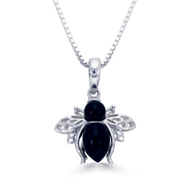 Onyx Bee Pendant