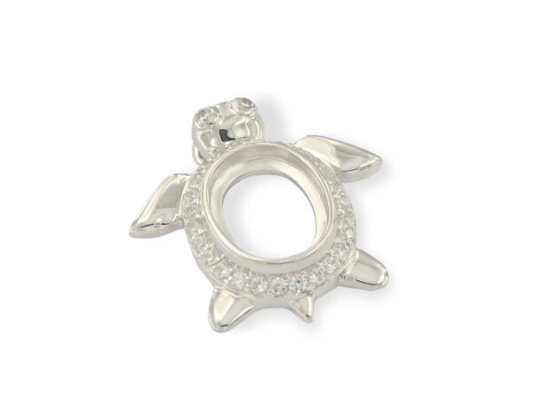 Pendant Turtle CZ Setting