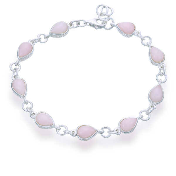 Pink Opal Pear Bracelet