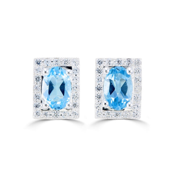 Blue Topaz Studs