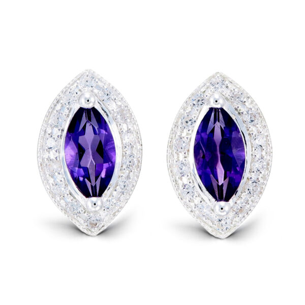 Amethyst Marquise Studs