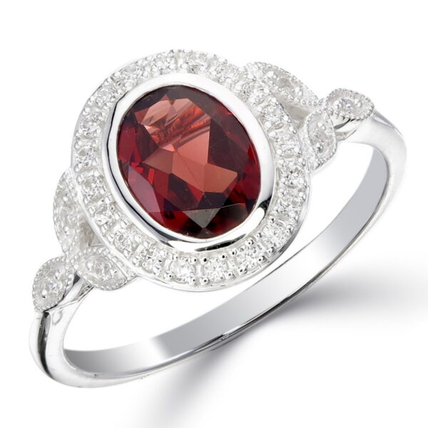 Garnet CZ Ring