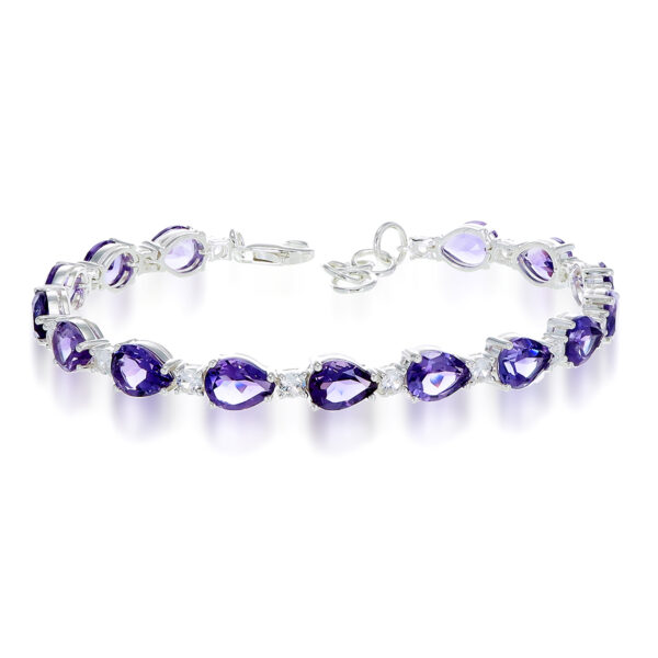 Amethyst Pear Bracelet