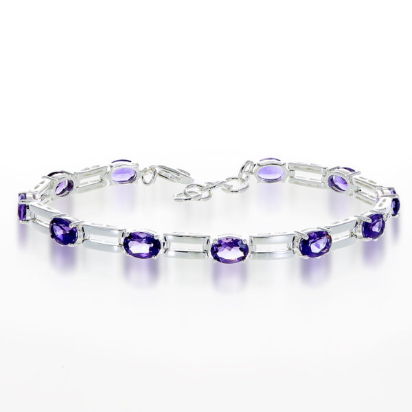 Amethyst Oval Bracelet