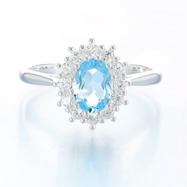 Blue Topaz Oval Ring