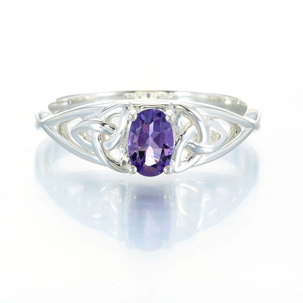 Amethyst Celtic Ring