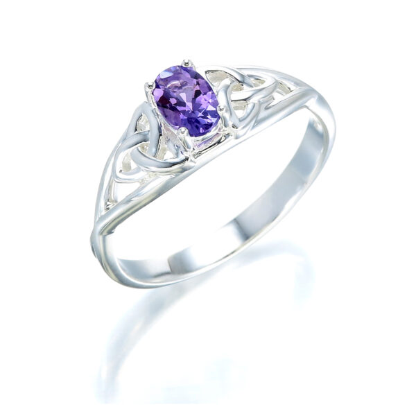 Amethyst Celtic Ring