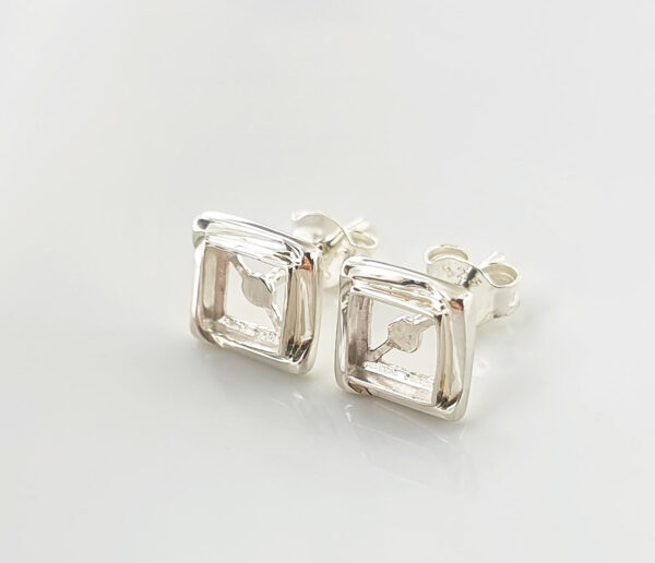 Square Stud Earring Setting