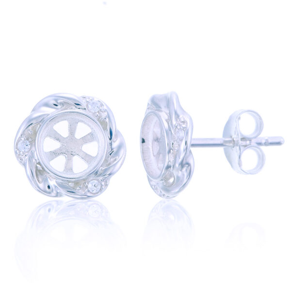 Flower CZ Stud Settings