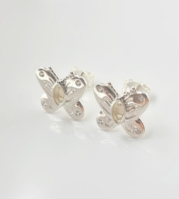 Butterfly Stud Earring Setting