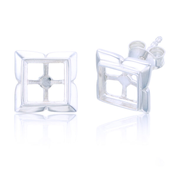 Square Stud Earring Setting