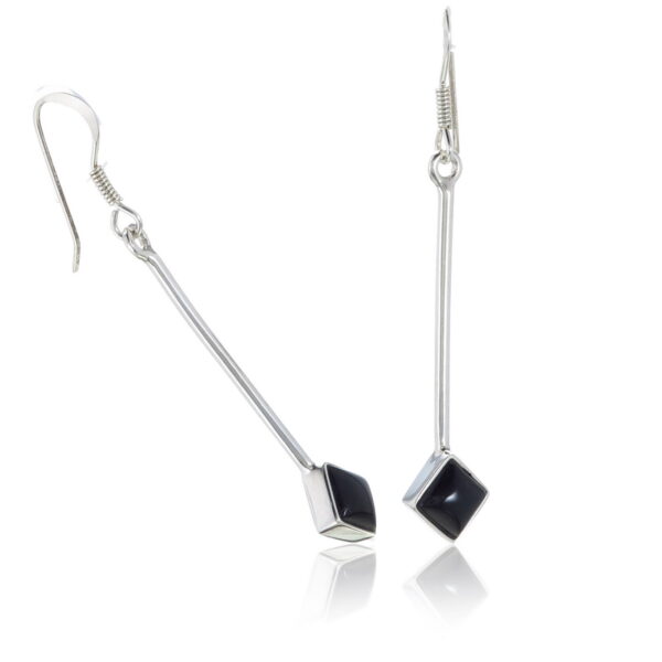 Long Square Setting Earrings