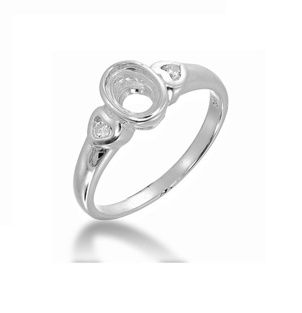 Oval and Heart Ring Setting