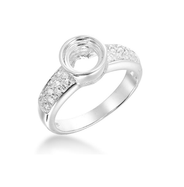 Round 9mm CZ Ring setting