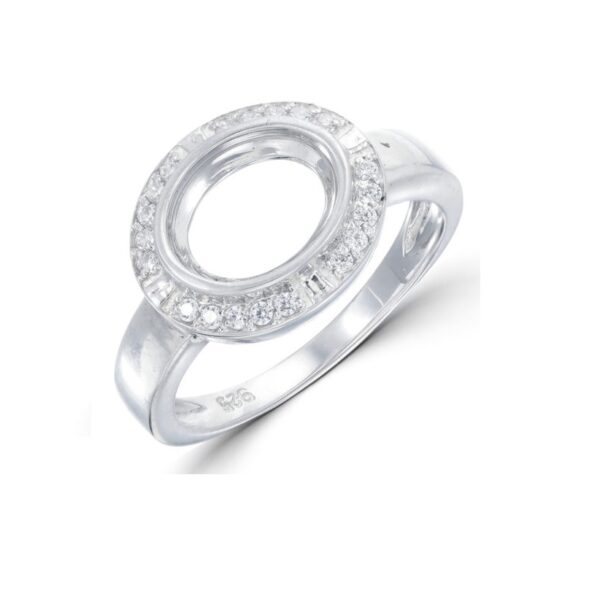 CZ Oval Ring 10×8