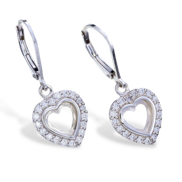 Heart CZ Earring Setting