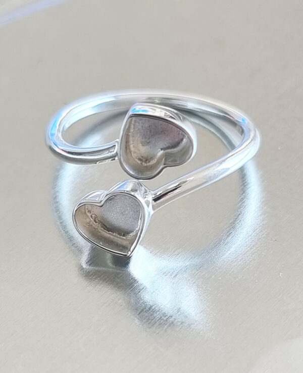 Double Heart Ring Setting