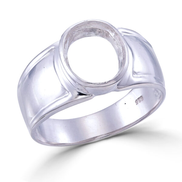 Men's round ring setting