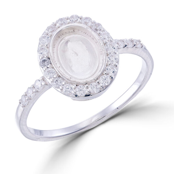 Oval CZ ring setting CB