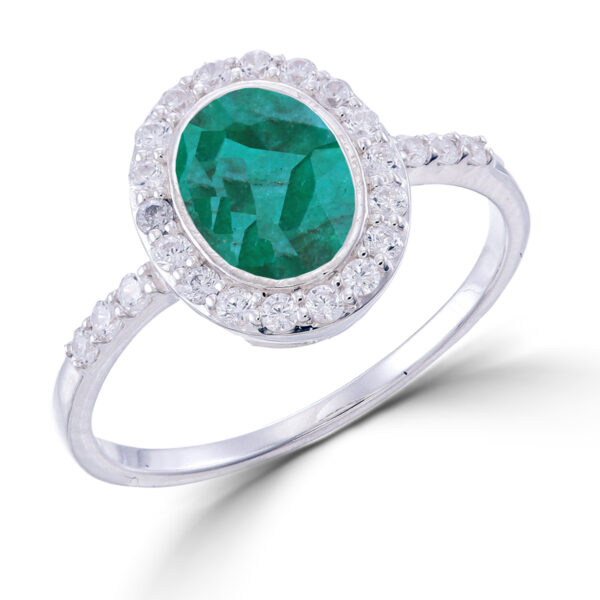 Oval CZ ring setting CB