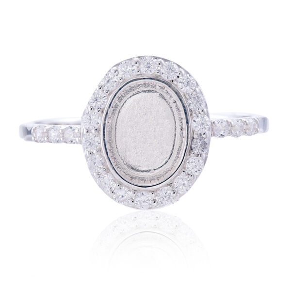 Oval CZ ring setting CB