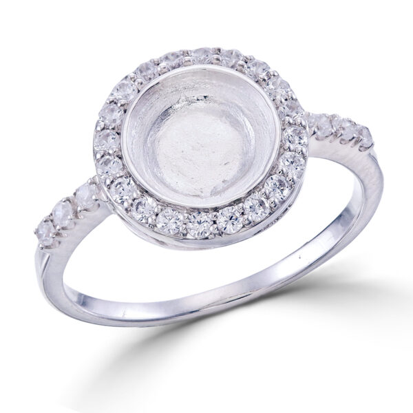 Round CZ ring setting