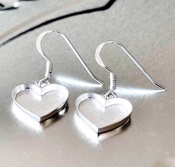 Heart earrings 14 x12 mm