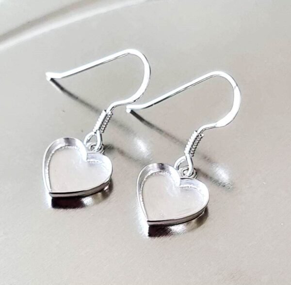 Heart earrings 10x10 mm