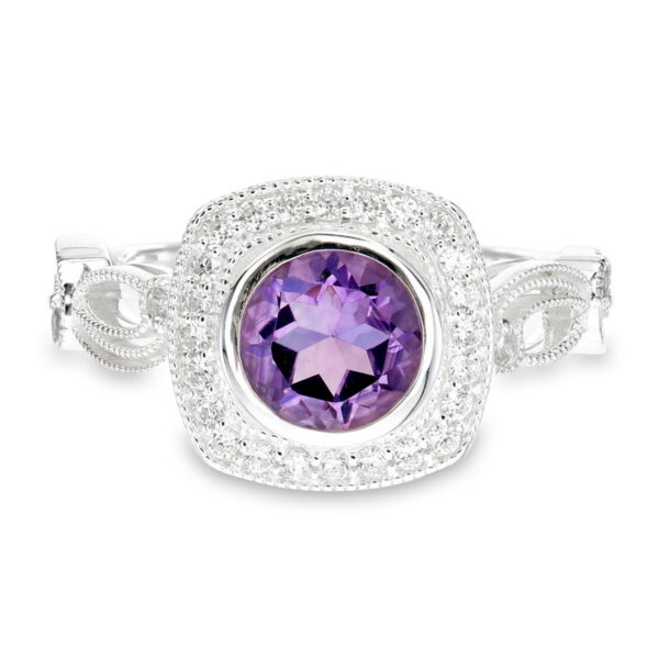 Amethyst CZ Ring