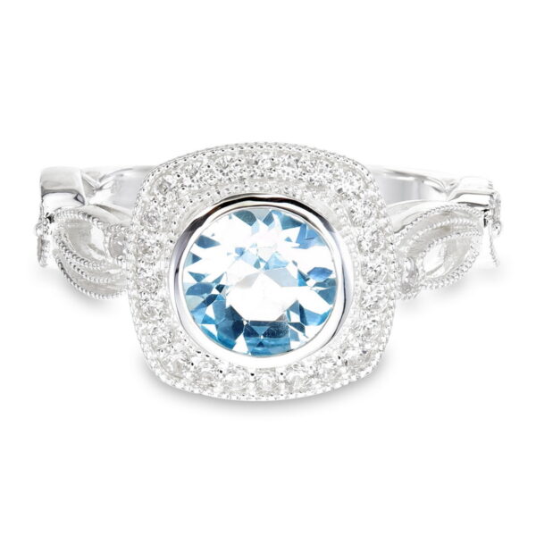 Blue Topaz CZ Ring