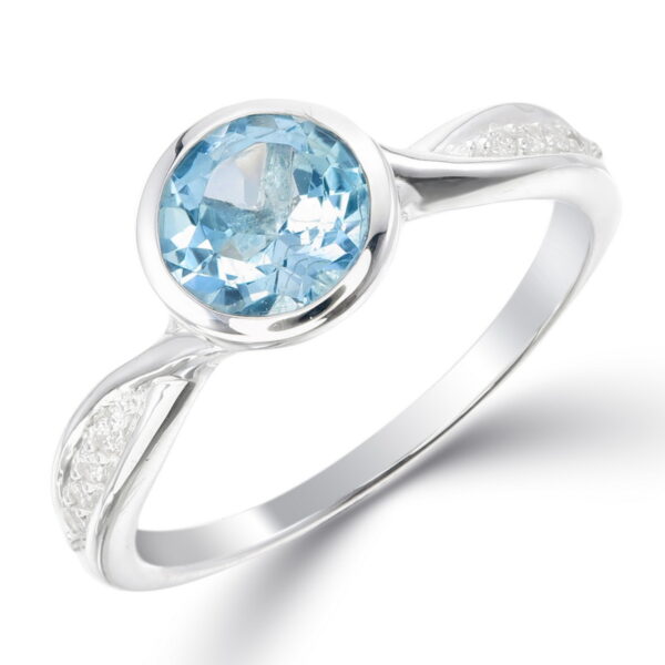 Blue Topaz Round Ring