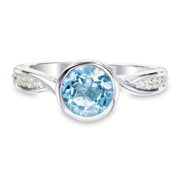 Blue Topaz Round Ring