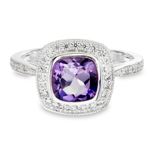 Amethyst CZ Ring