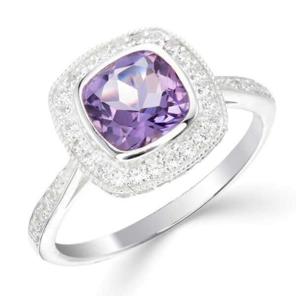 Amethyst CZ Ring