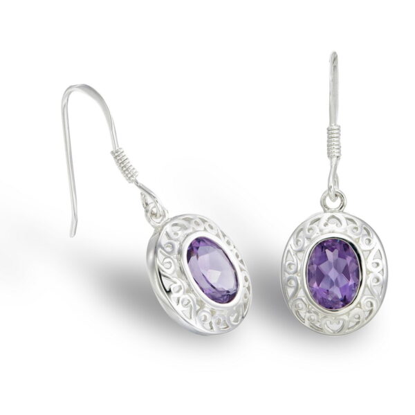 Amethyst Filigree Earrings