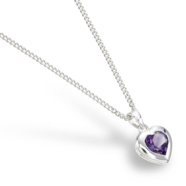 Amethyst Heart Pendant