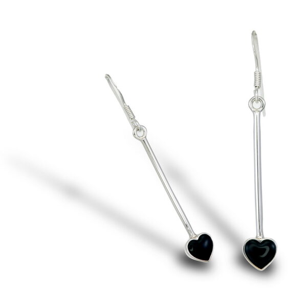 Long Earrings Heart Setting