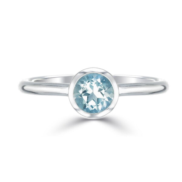 Blue Topaz Round Ring