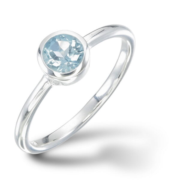 Blue Topaz Round Ring