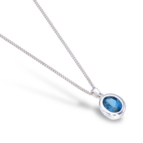 London Blue Topaz Oval Pendant