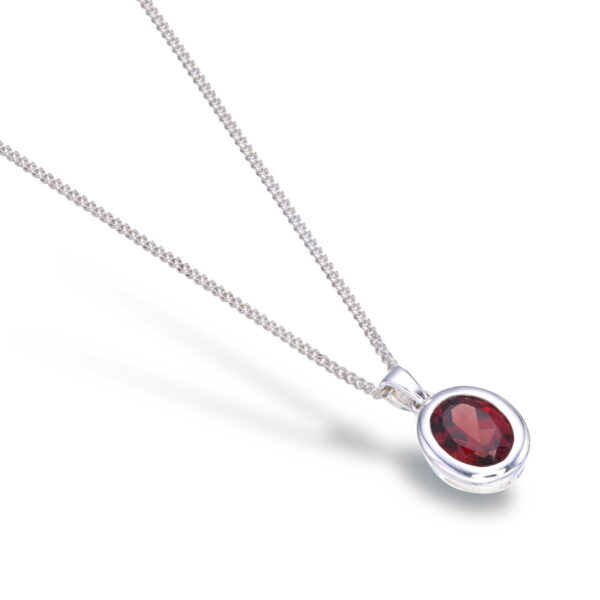 Garnet Oval Pendant