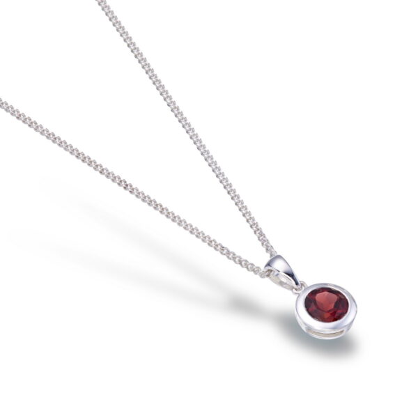 Garnet Round Pendant