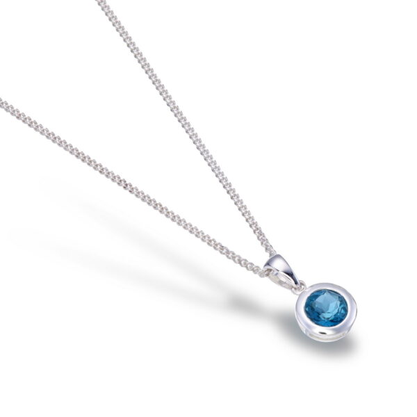 London Blue Topaz Round Pedant