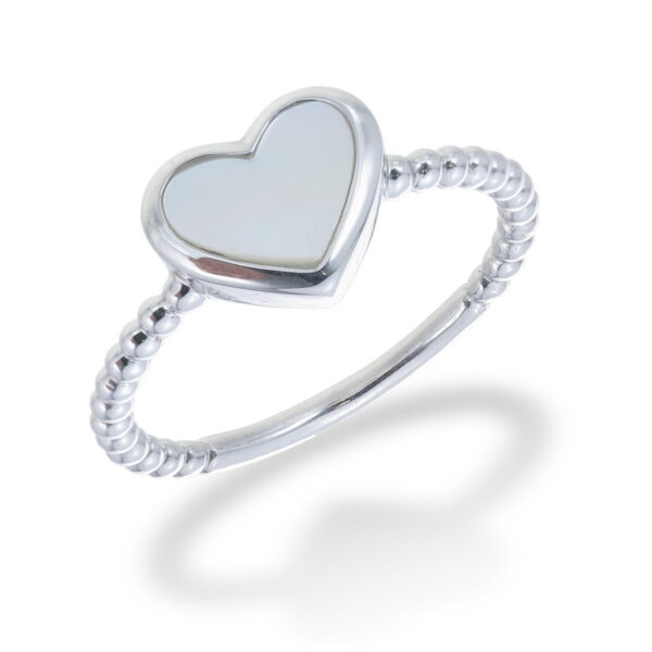 Silver Heart Ring Mount