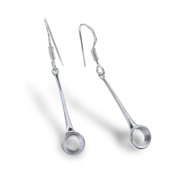 Long Round Earrings Setting